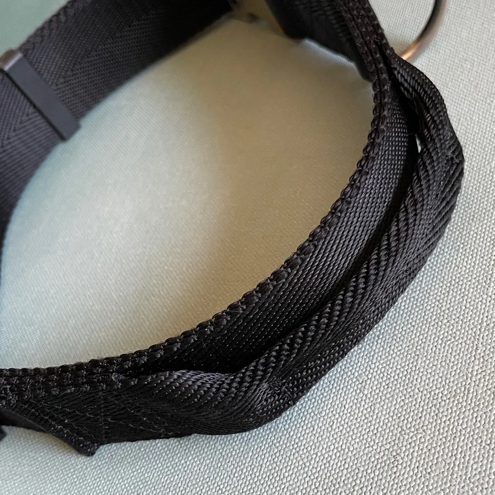 Alu-Max Nylon D-Ring Dog Collar 1.5” with Handle XL + Leash